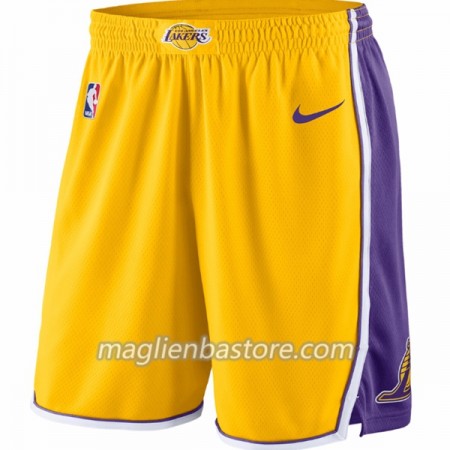 Los Angeles Lakers Uomo Pantaloncini Oro Nike Swingman